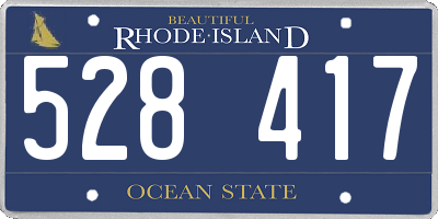 RI license plate 528417