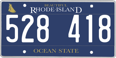 RI license plate 528418