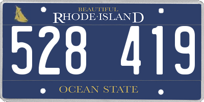 RI license plate 528419