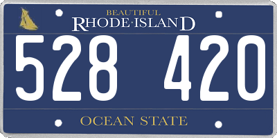 RI license plate 528420