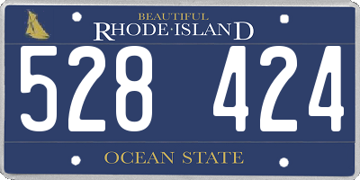 RI license plate 528424