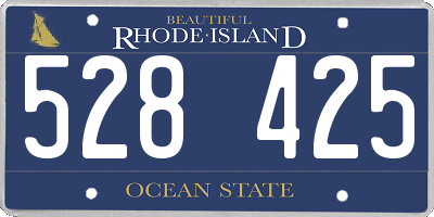 RI license plate 528425