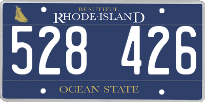 RI license plate 528426