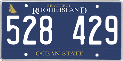 RI license plate 528429