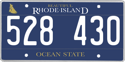 RI license plate 528430