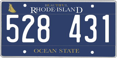 RI license plate 528431
