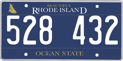 RI license plate 528432
