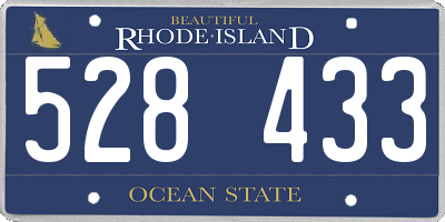 RI license plate 528433