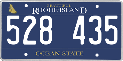 RI license plate 528435