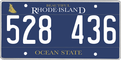 RI license plate 528436