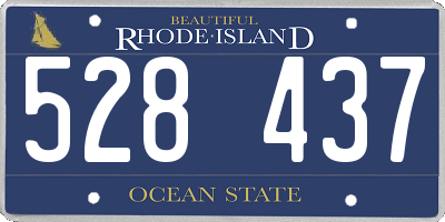 RI license plate 528437
