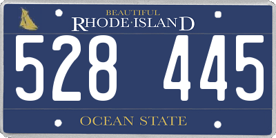 RI license plate 528445