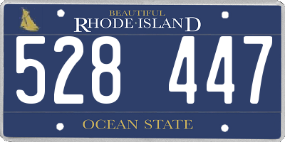 RI license plate 528447