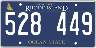 RI license plate 528449
