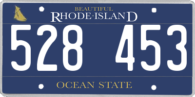 RI license plate 528453