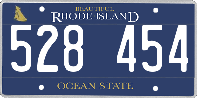 RI license plate 528454