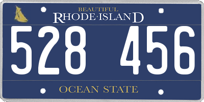 RI license plate 528456