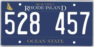 RI license plate 528457