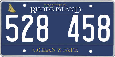 RI license plate 528458