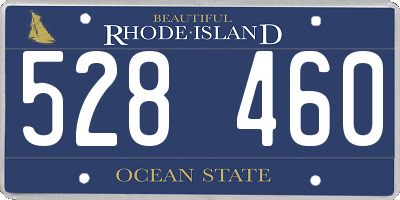 RI license plate 528460