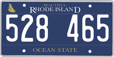 RI license plate 528465