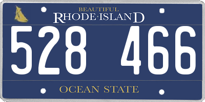 RI license plate 528466