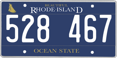 RI license plate 528467
