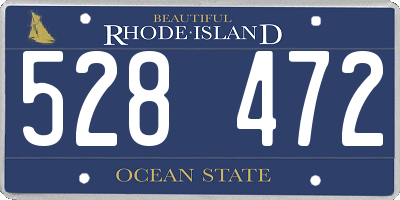RI license plate 528472