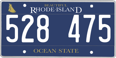 RI license plate 528475