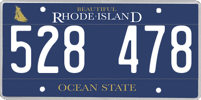 RI license plate 528478