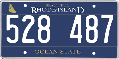 RI license plate 528487