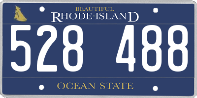RI license plate 528488