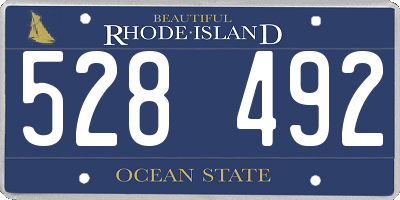 RI license plate 528492