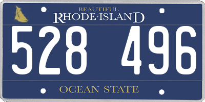 RI license plate 528496