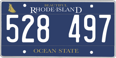 RI license plate 528497