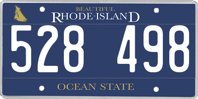 RI license plate 528498