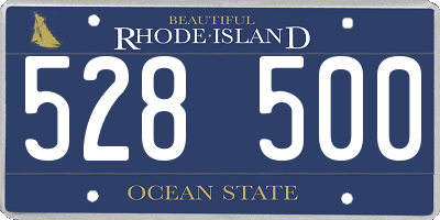 RI license plate 528500