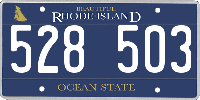 RI license plate 528503