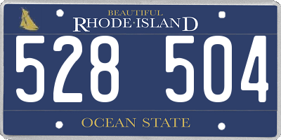 RI license plate 528504