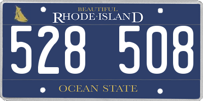 RI license plate 528508