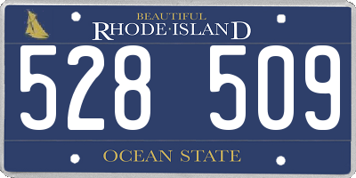 RI license plate 528509