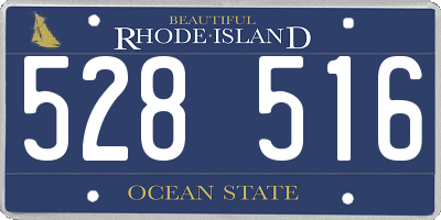 RI license plate 528516