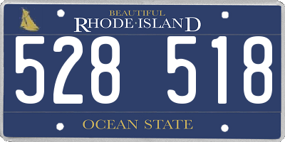 RI license plate 528518