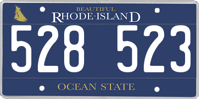 RI license plate 528523