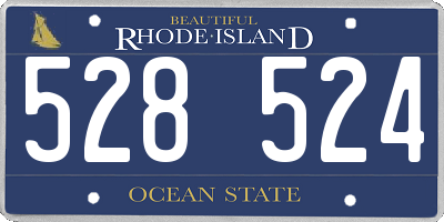 RI license plate 528524