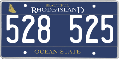 RI license plate 528525
