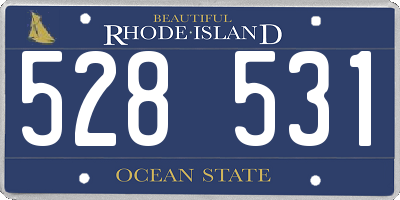 RI license plate 528531