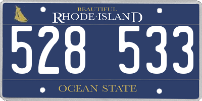 RI license plate 528533
