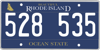 RI license plate 528535