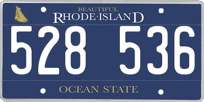 RI license plate 528536